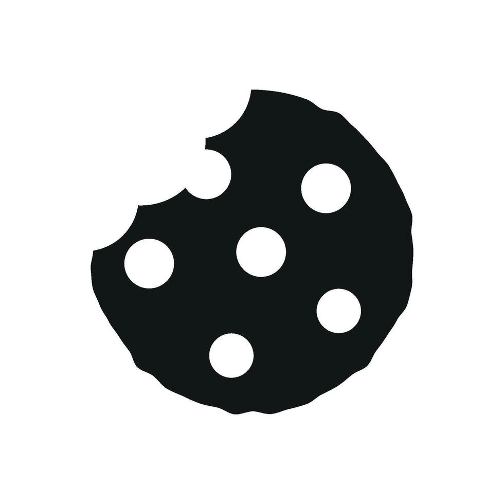 Simple and stylish chocolate chip cookie icon showcasing a modern design approach vector