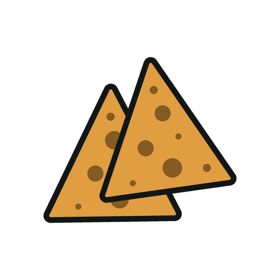 Corn chip food icon design features a simple and modern concept graphic vector