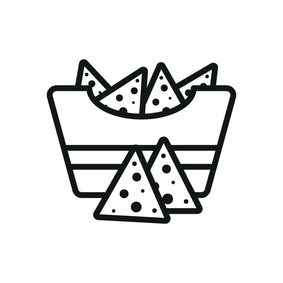 A modern and minimalist concept graphic defines the corn chip food icon design vector