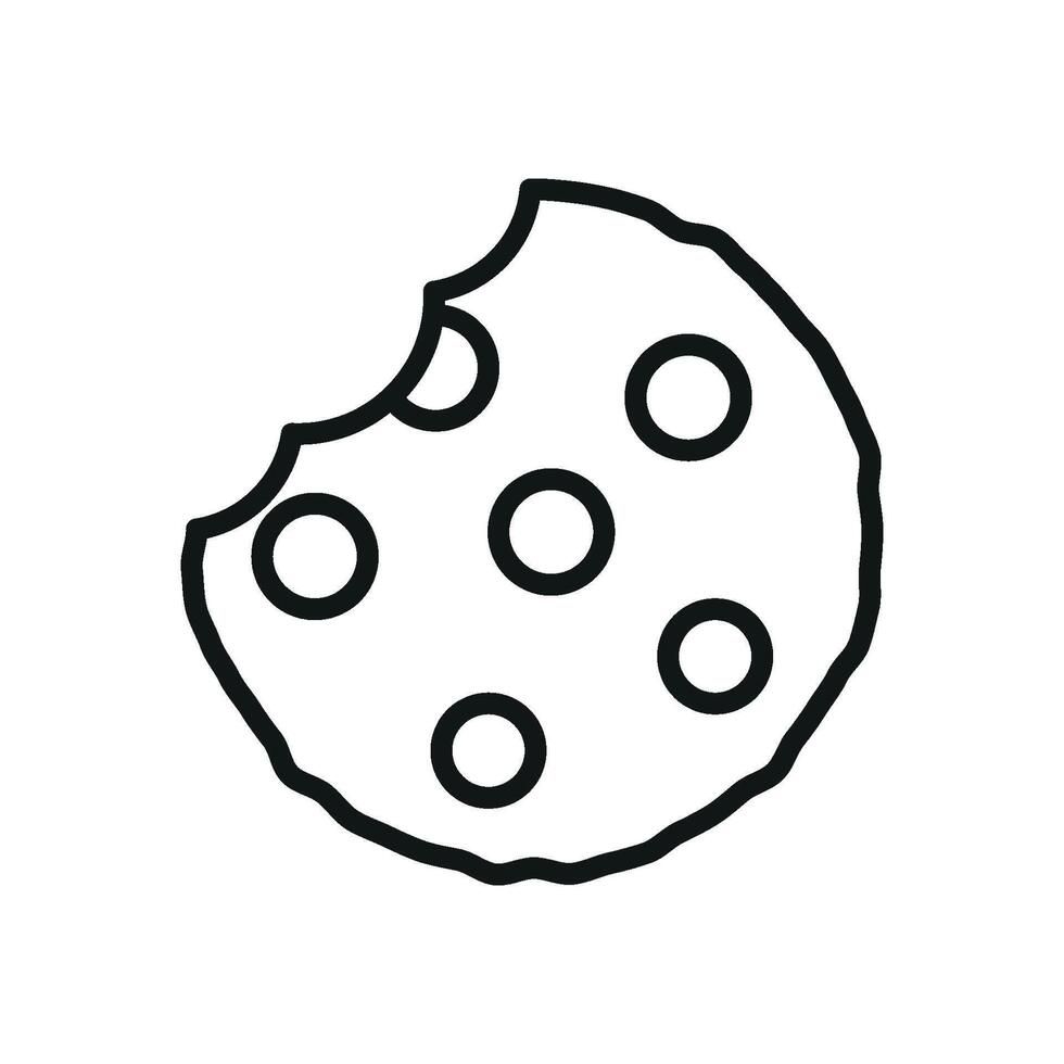 A fresh and clean graphic design for a contemporary chocolate chip cookie icon vector