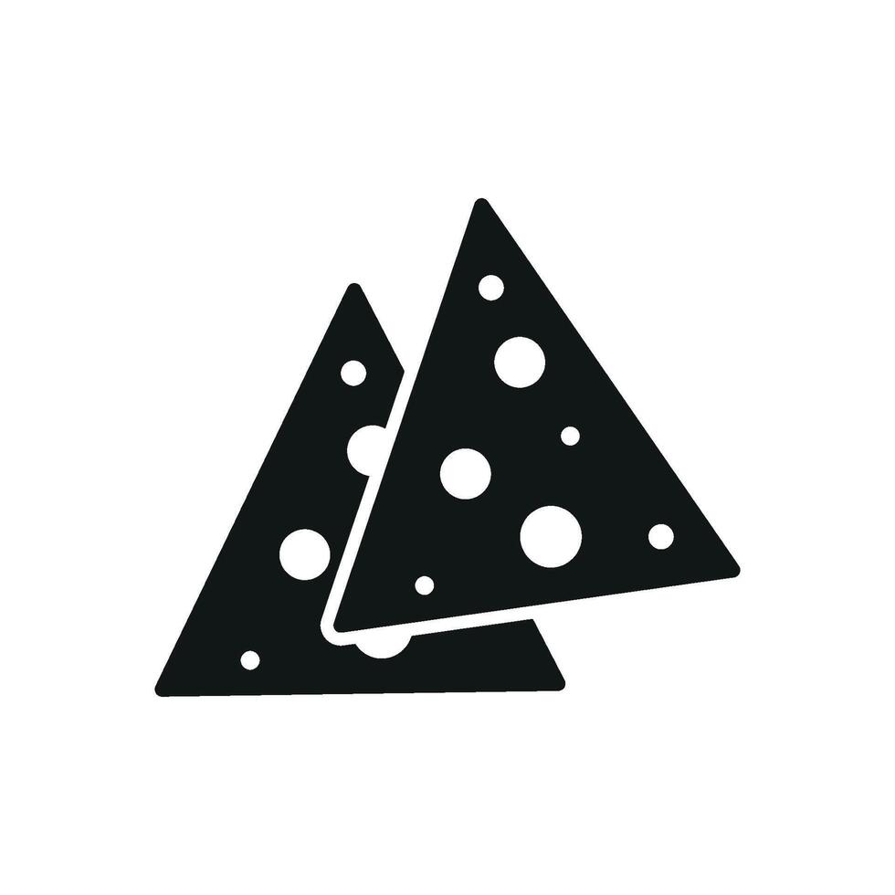 The design of the corn chip food icon reflects a modern and minimalist concept graphic vector