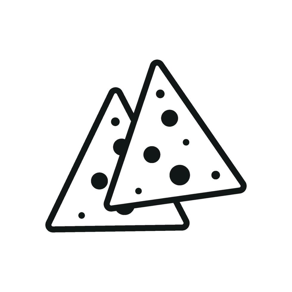 Corn chip food icon design embodies a sleek and simple graphic concept vector