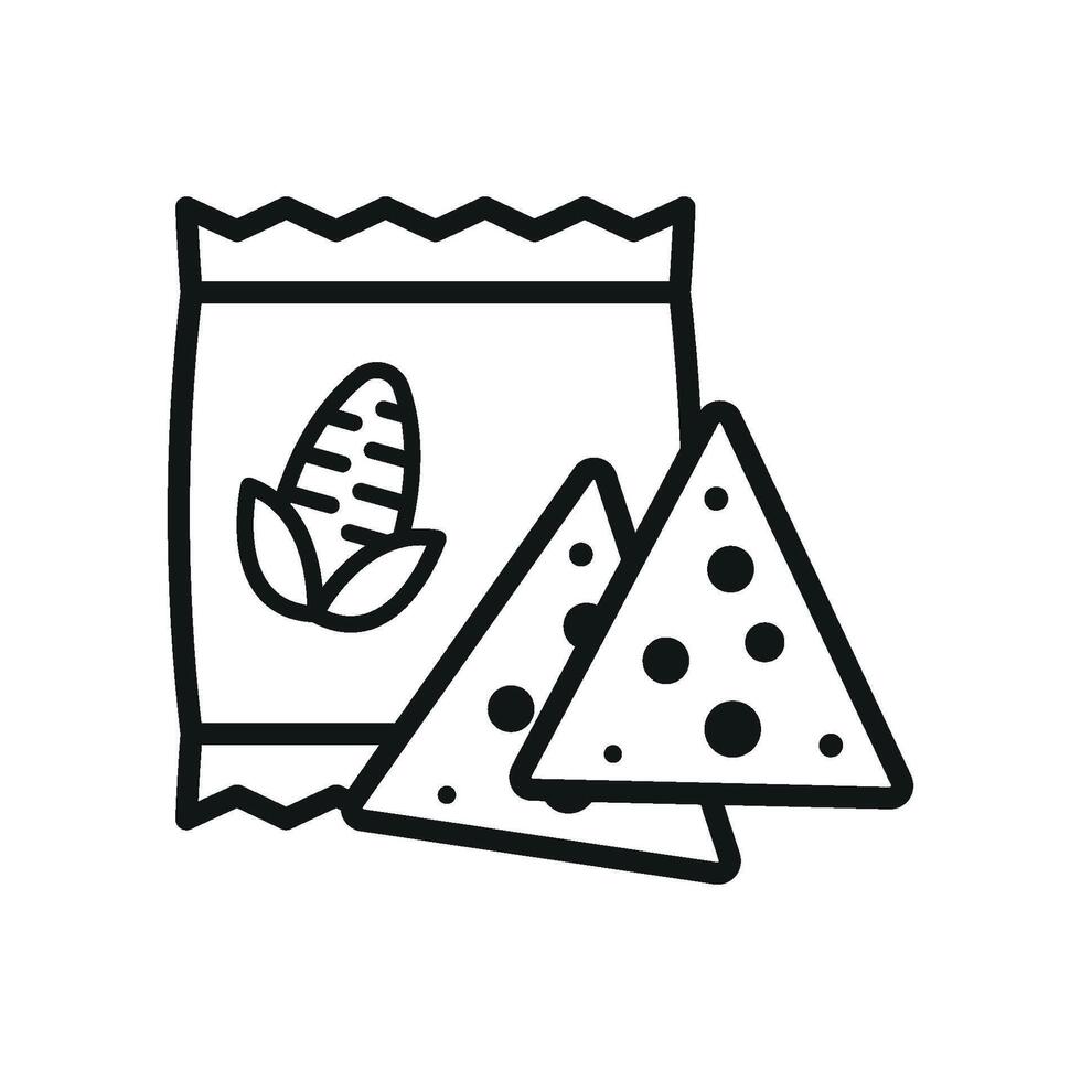 Corn chip icon design combines sleek lines with a modern graphic concept vector