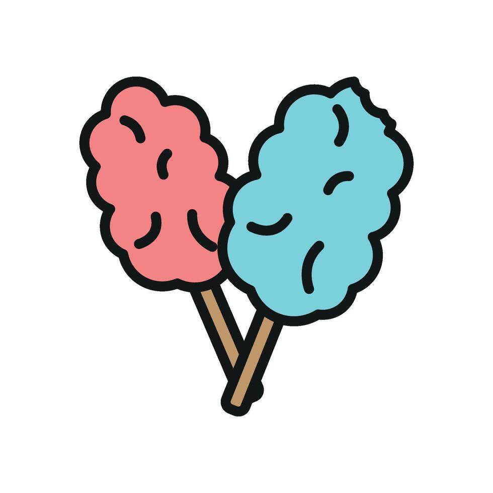 Cotton candy design featuring a simple and modern concept with soft lines vector