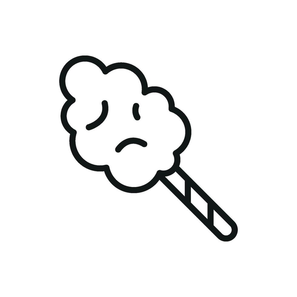 A sleek and whimsical cotton candy design crafted with modern simplicity vector