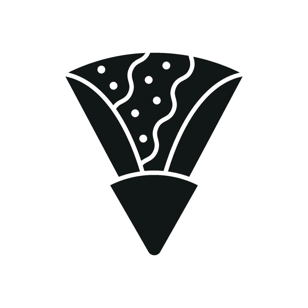 Sophisticated and elegant crepe icon created with a modern graphic aesthetic vector