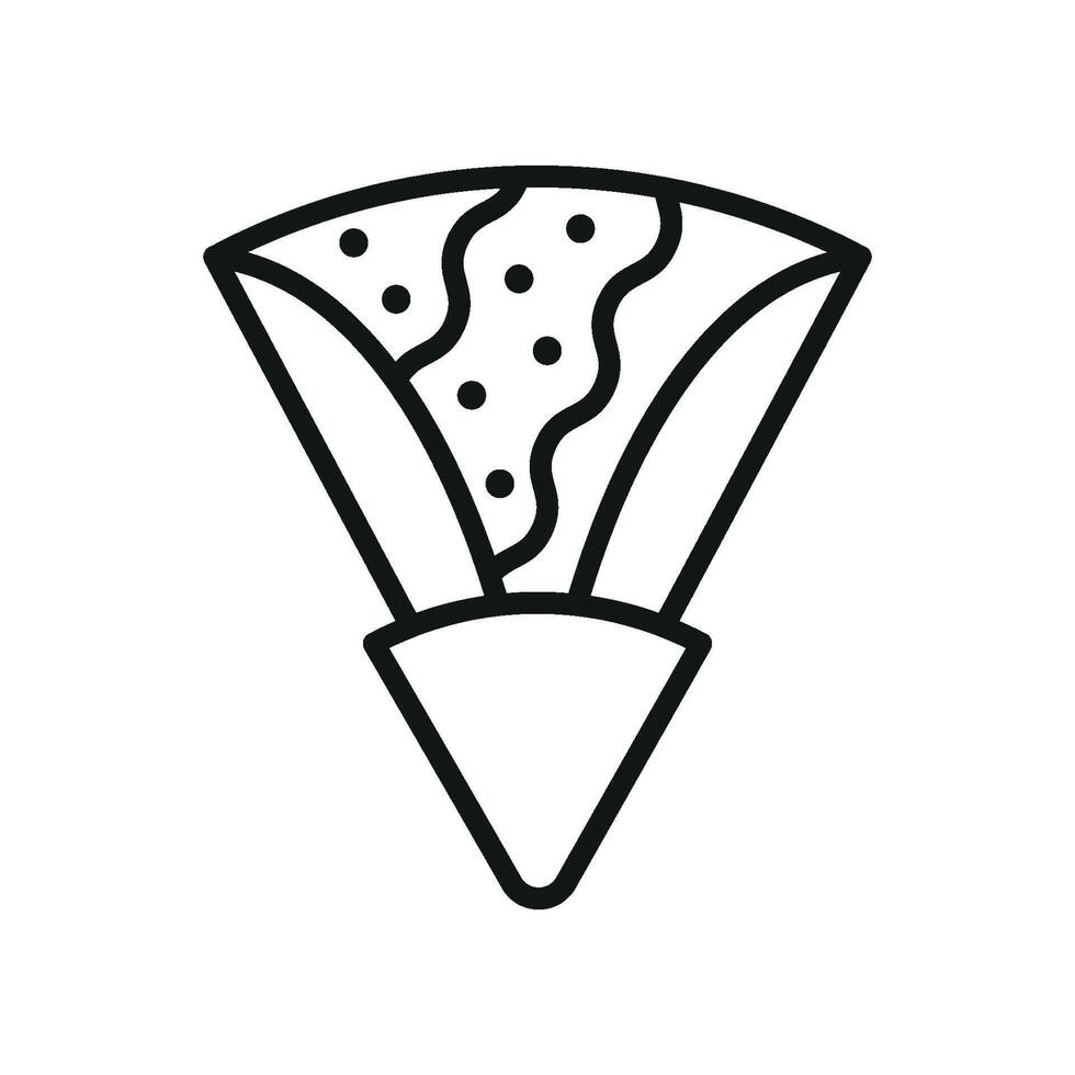 Crepe icon featuring a simple and modern concept with sleek lines vector