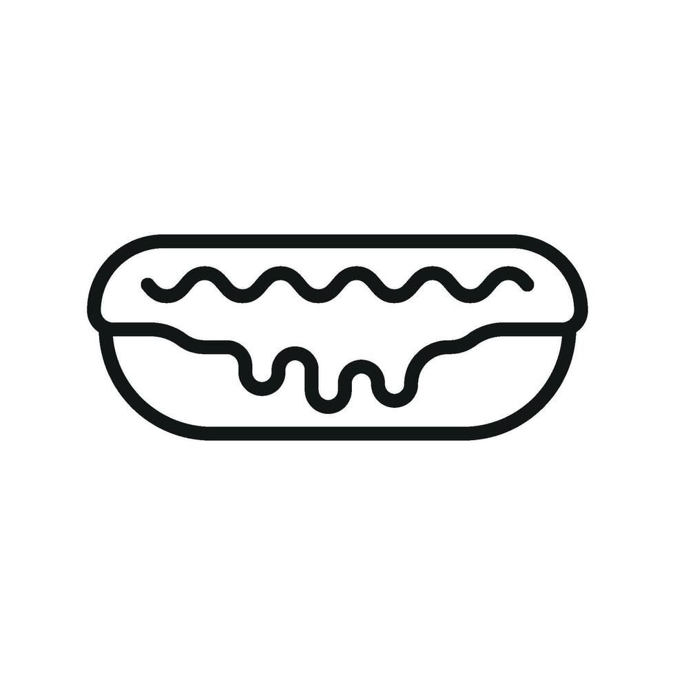 Eclair food icon design integrates a modern, clean graphic concept with a simple approach vector