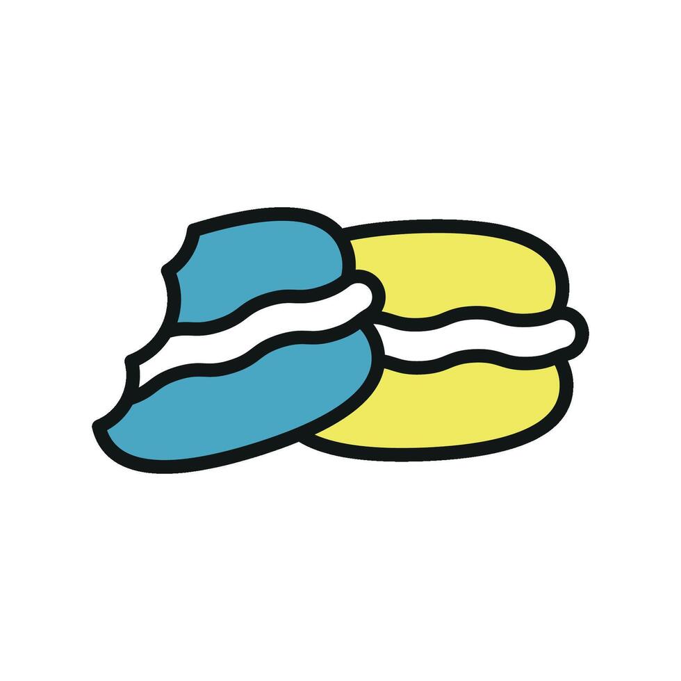 Macaron food design showcases a simple and modern concept graphic vector