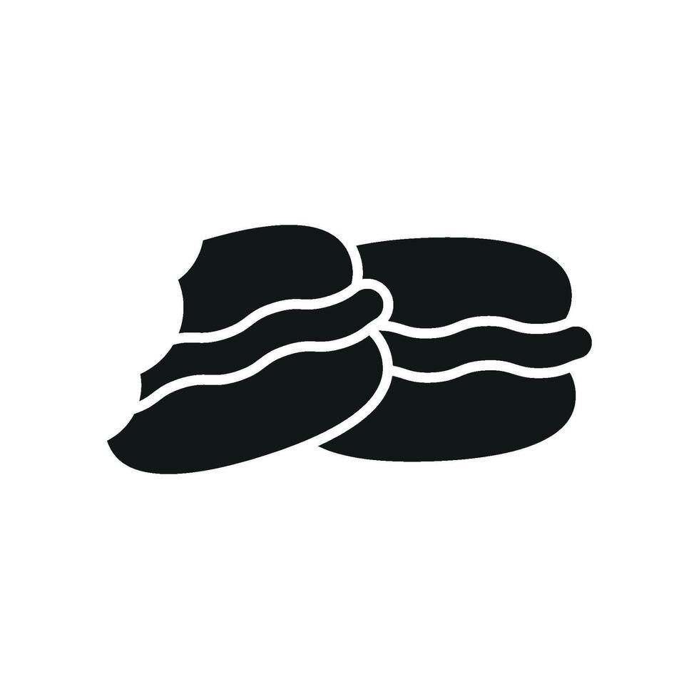 A simple modern concept graphic characterizes the macaron food design vector