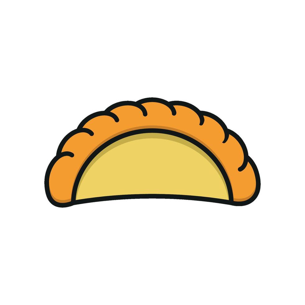 Empanada beverage design presents a simple modern concept graphic vector