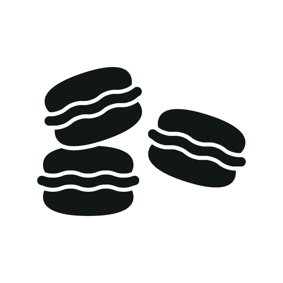 The modern simple concept graphic is embodied in the macaron food design vector