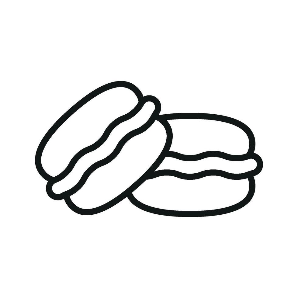 The macaron food design features a contemporary and simple concept graphic vector