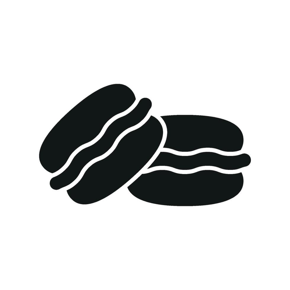 Simple and modern concept graphic defines the macaron food design vector