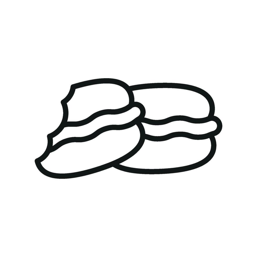 A simple yet modern concept graphic shapes the macaron food design vector