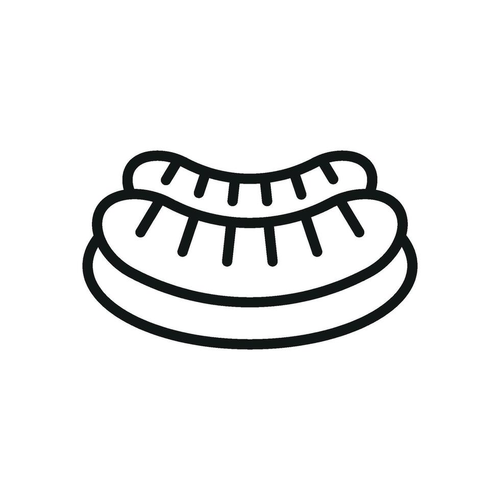 Sausage icon design incorporates a sleek and straightforward graphic concept vector