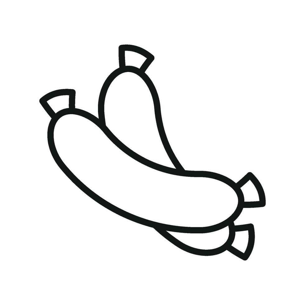 Sausage food design presents a sleek and modern concept graphic vector