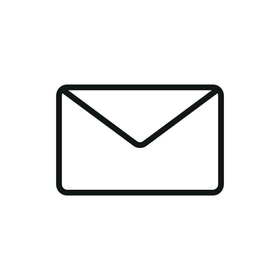 Envelope icon design combines a modern aesthetic with a straightforward graphic concept vector