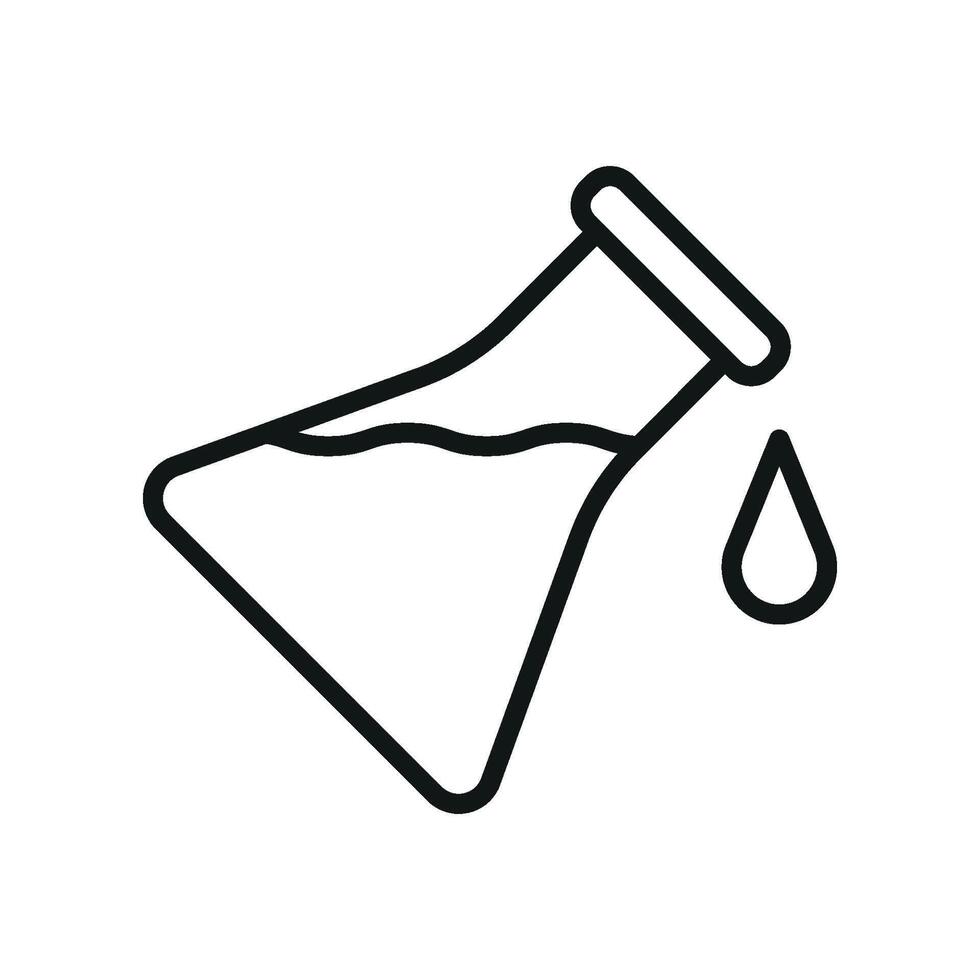 Flask stationery icon design integrates modern simplicity with a functional graphic concept vector