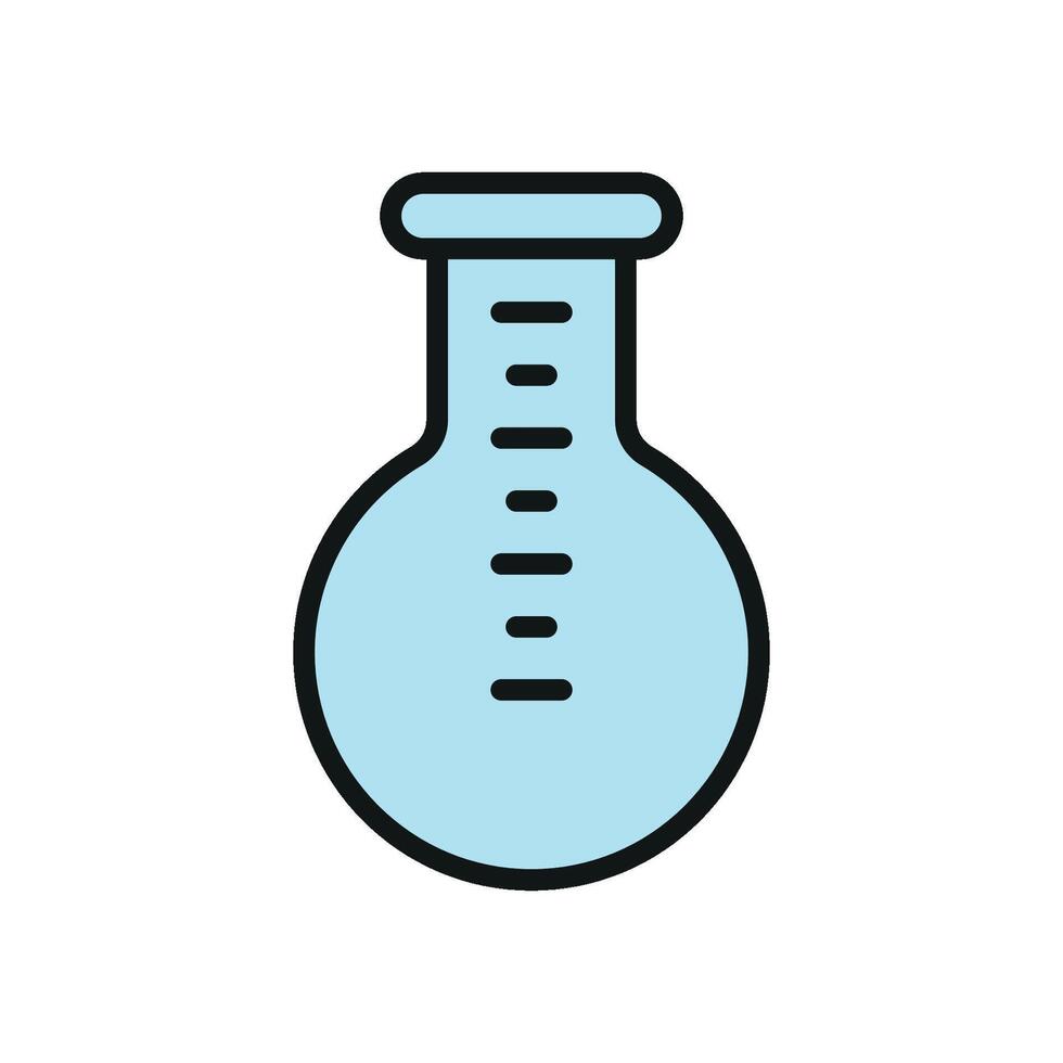Flask icon for lesson study laboratory scientific chemical vector