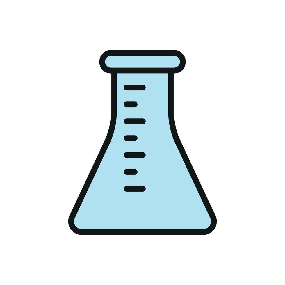 Flask stationery icon design integrates modern vector