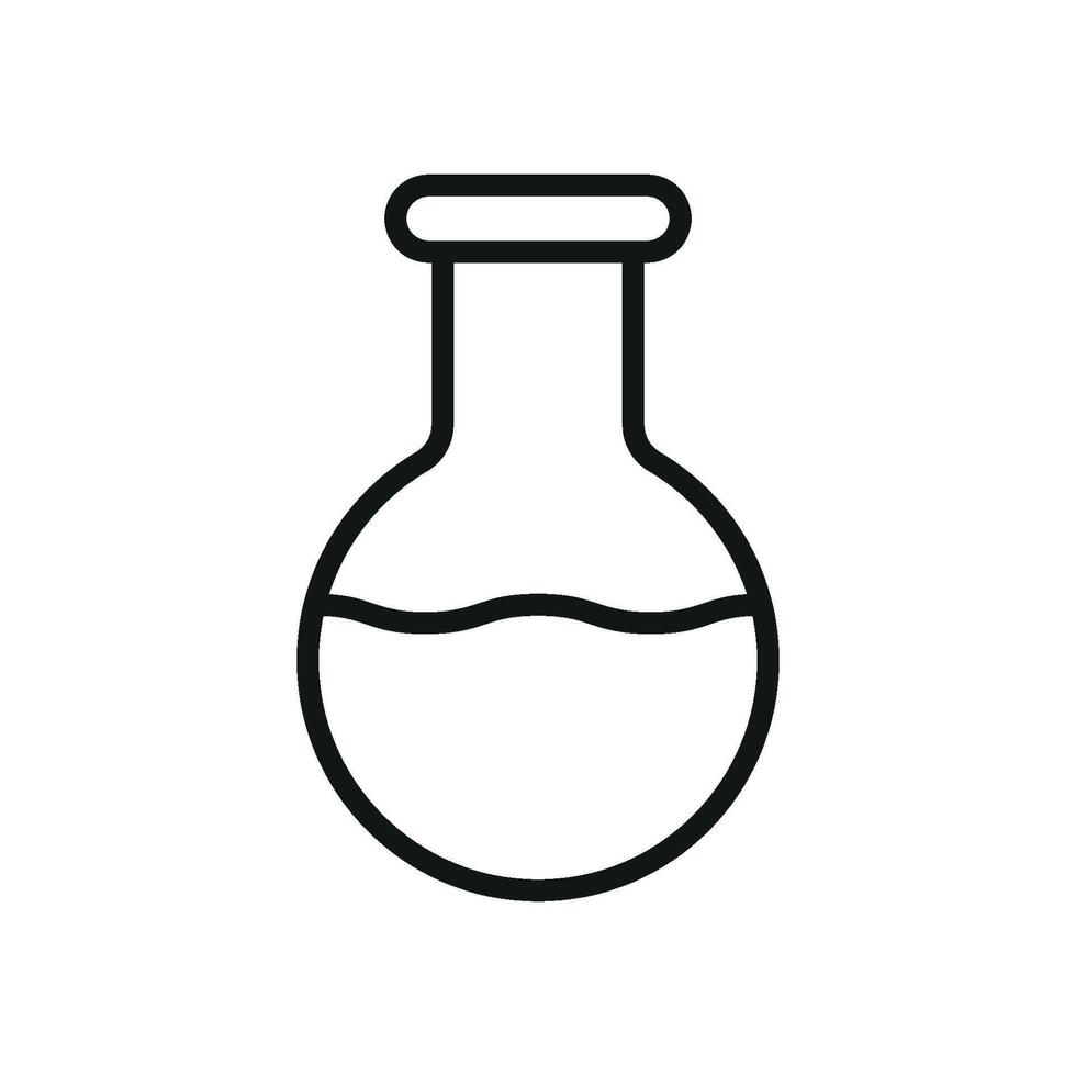 Flask stationery icon design integrates modern simplicity with a functional graphic concept vector