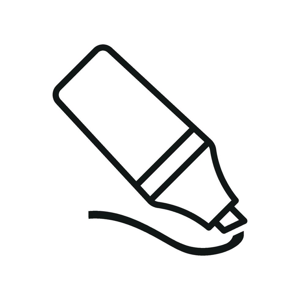 The highlighter office icon design presents a clean and contemporary concept graphic vector