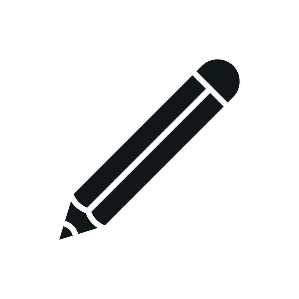 Pencil icon design showcases a simple and modern concept graphic vector