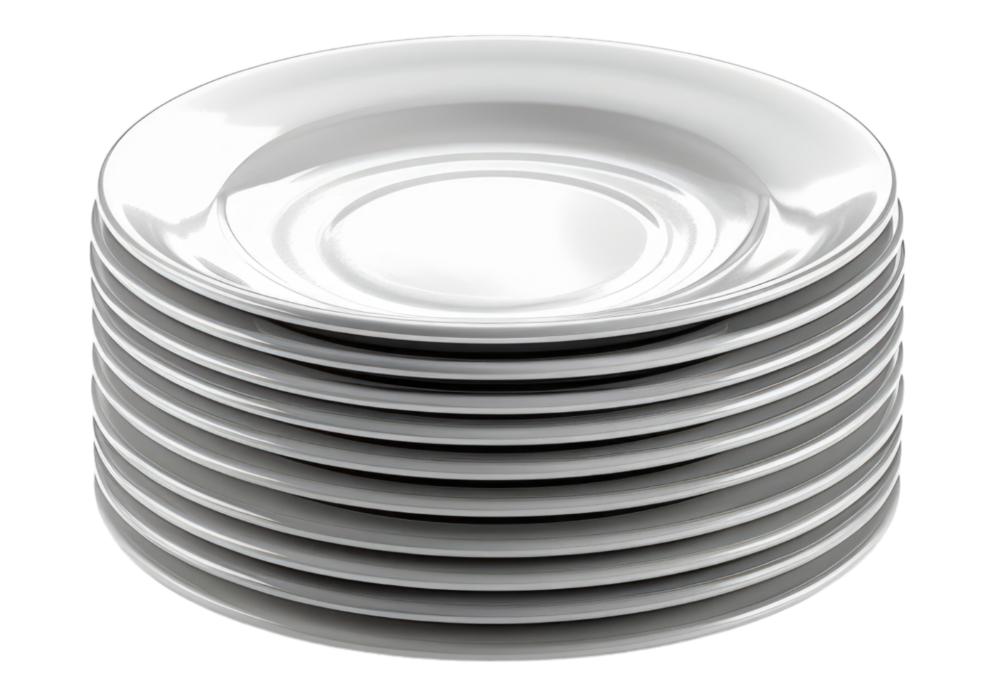 A stack of plates on a transparent background png