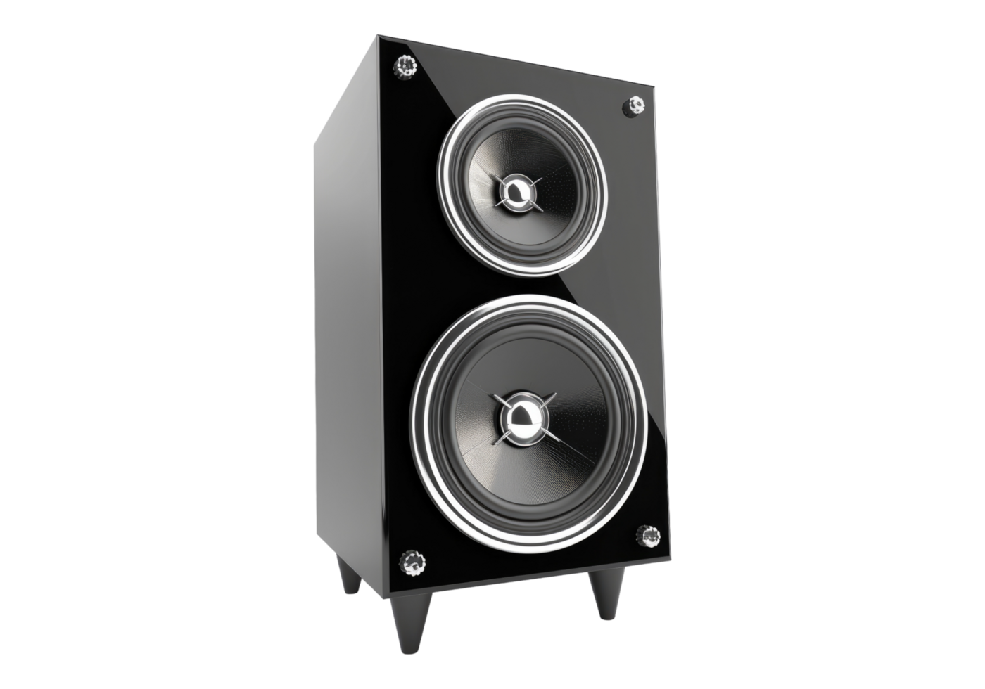 A black speaker with two speakers on it png