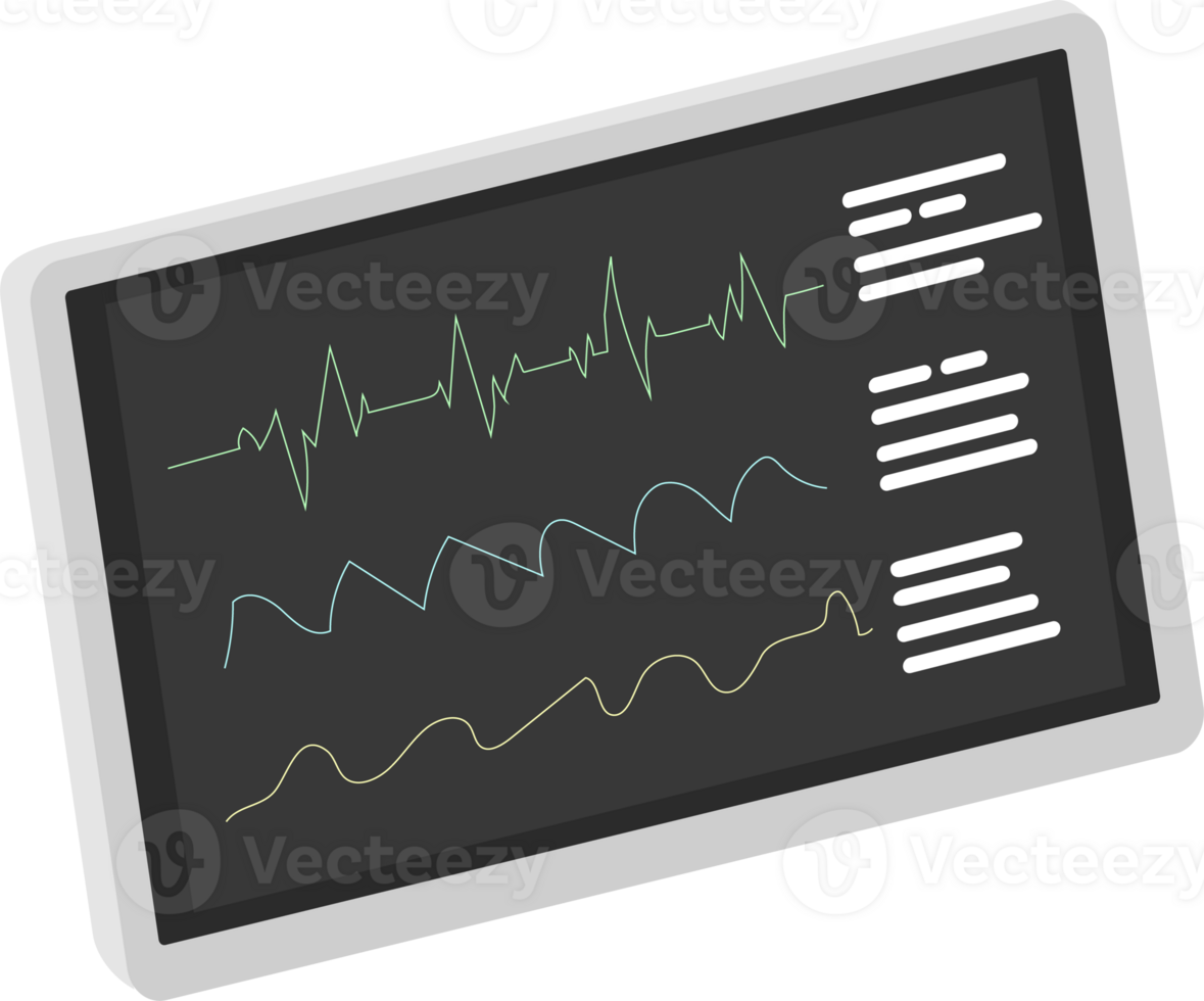 Digital Heart Rate Monitor Display png