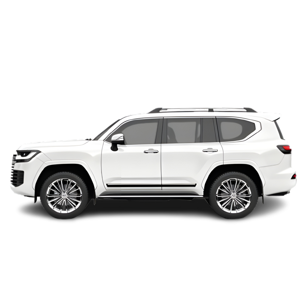 A white car on a transparent background png