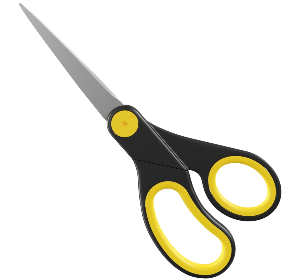 yellow scissors isolated png
