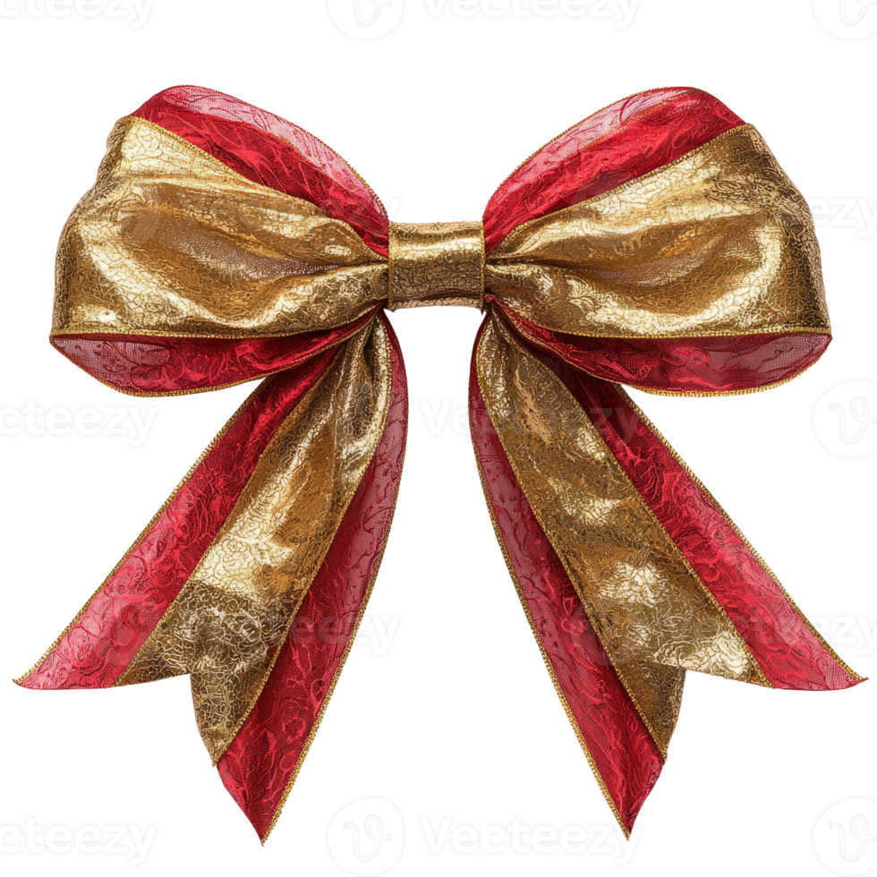 decorative bow in red and gold, perfect for gifts and celebrations. Its elegant design adds festive touch to any occasion, making it ideal for holidays and special events png