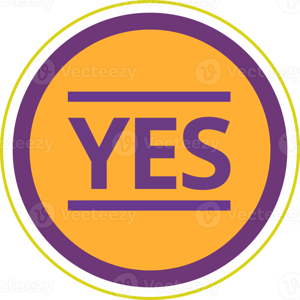 Trendy yes sticker. png