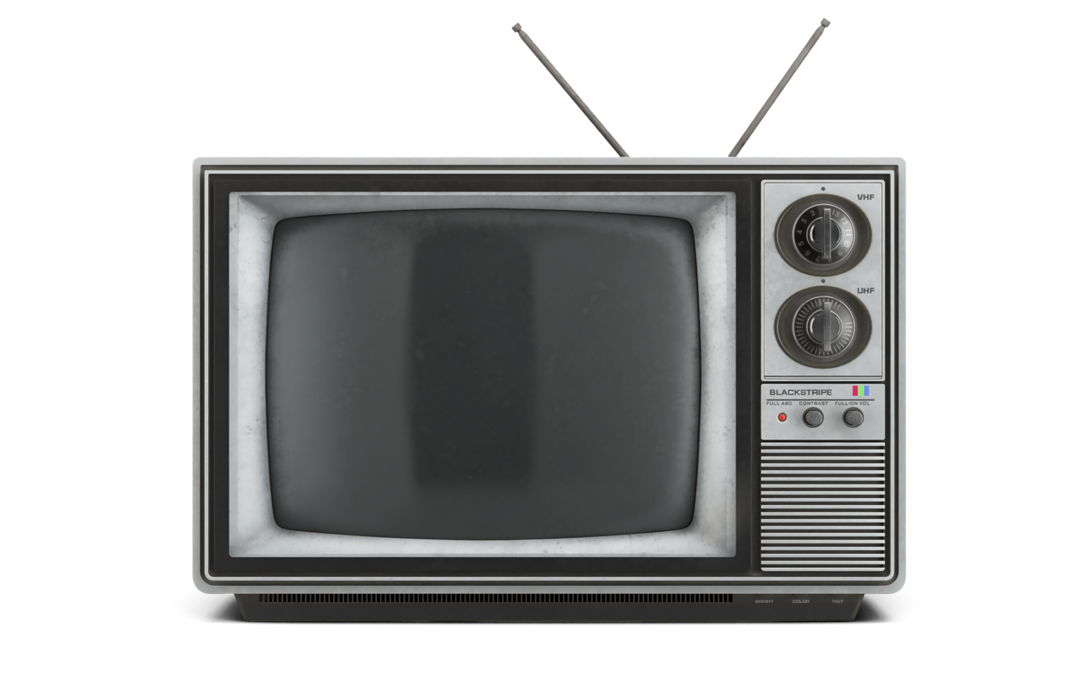 Retro Vintage TV with Antenna png