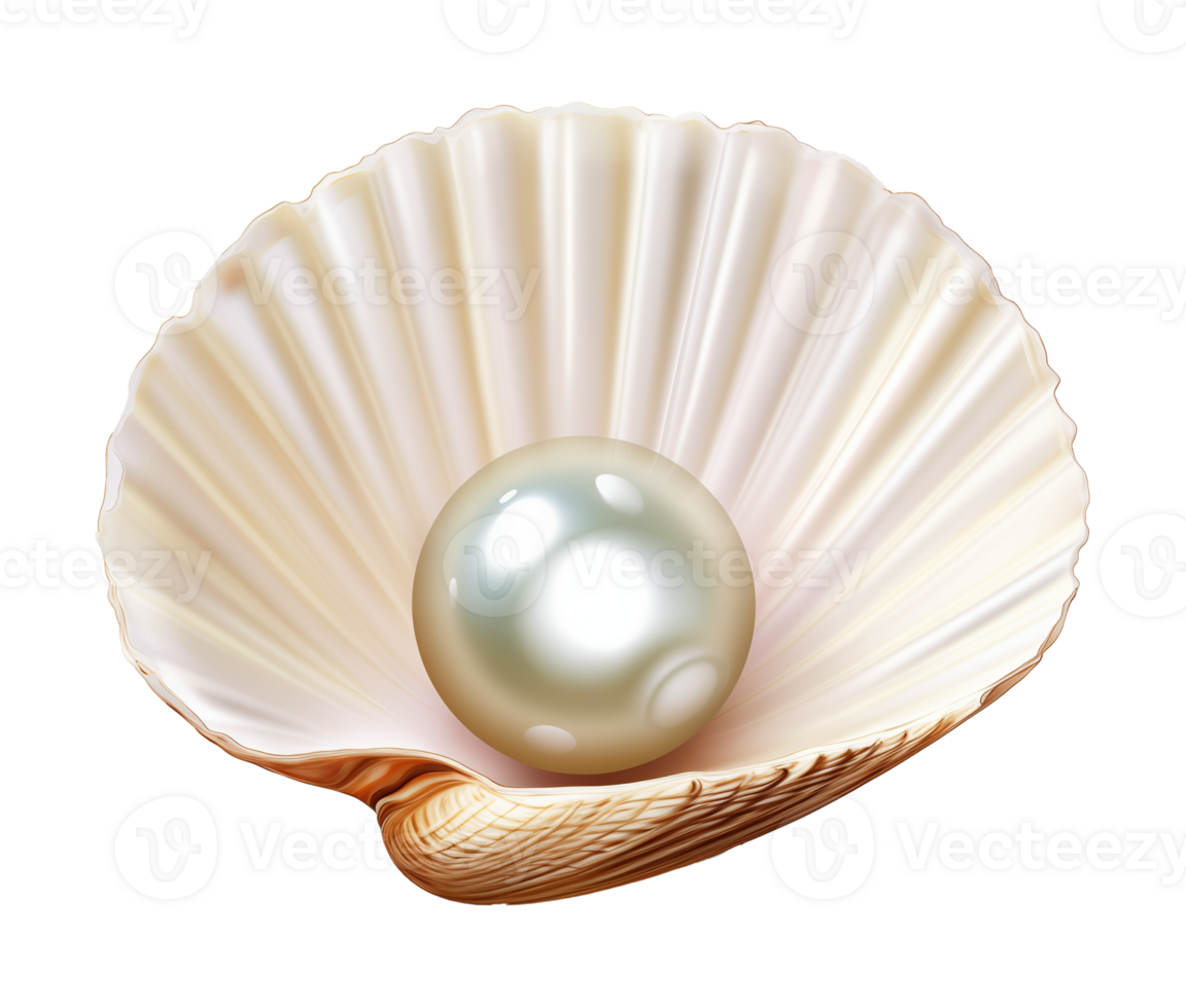 Shell With Pearl Isolated on Transparent Background png