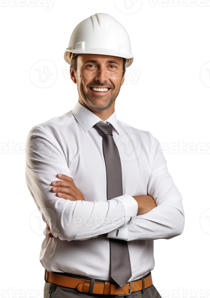 Architect Crossed Arms Isolated on Transparent Background png