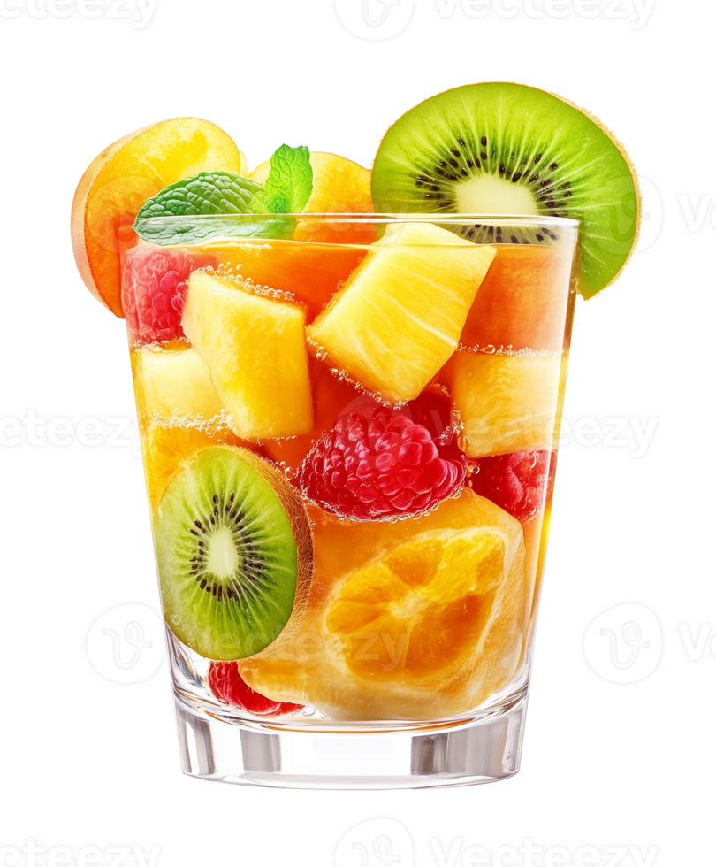 Fruit Cocktail Isolated on Transparent Background png
