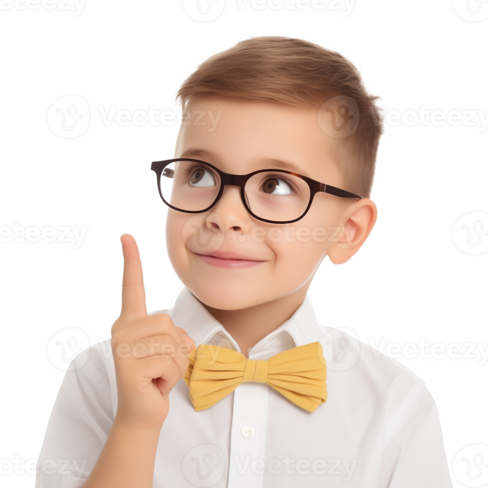 Smart Kid Have An Idea Isolated on Transparent Background png
