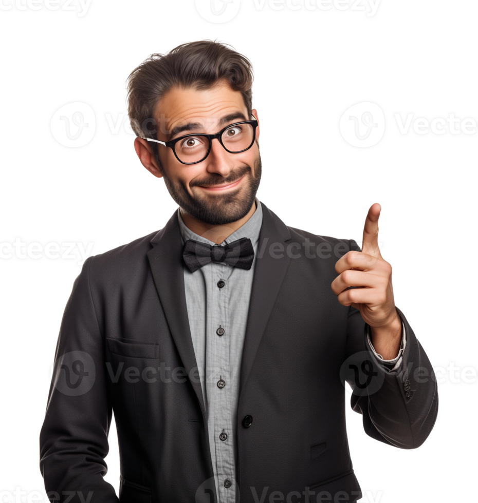 Smart Man Having an Idea Isolated on Transparent Background png
