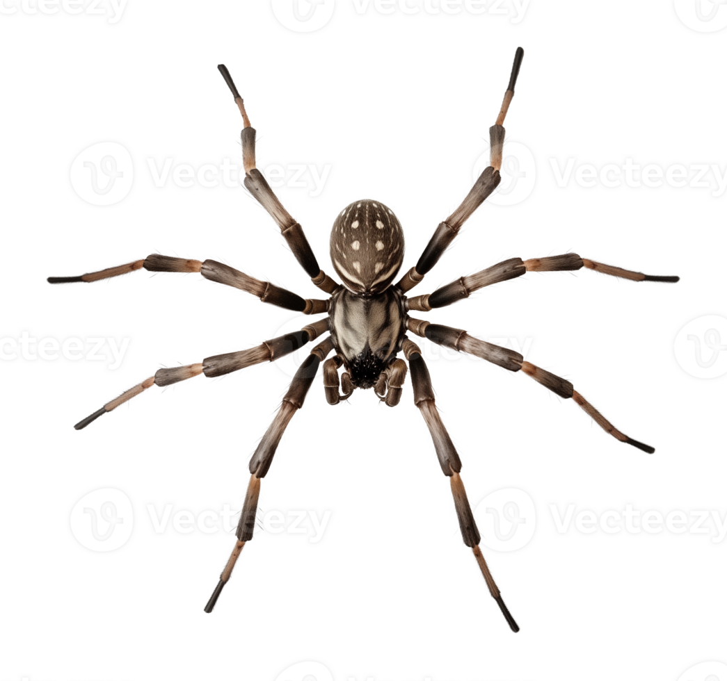 Spider Top View Isolated on Transparent Background png