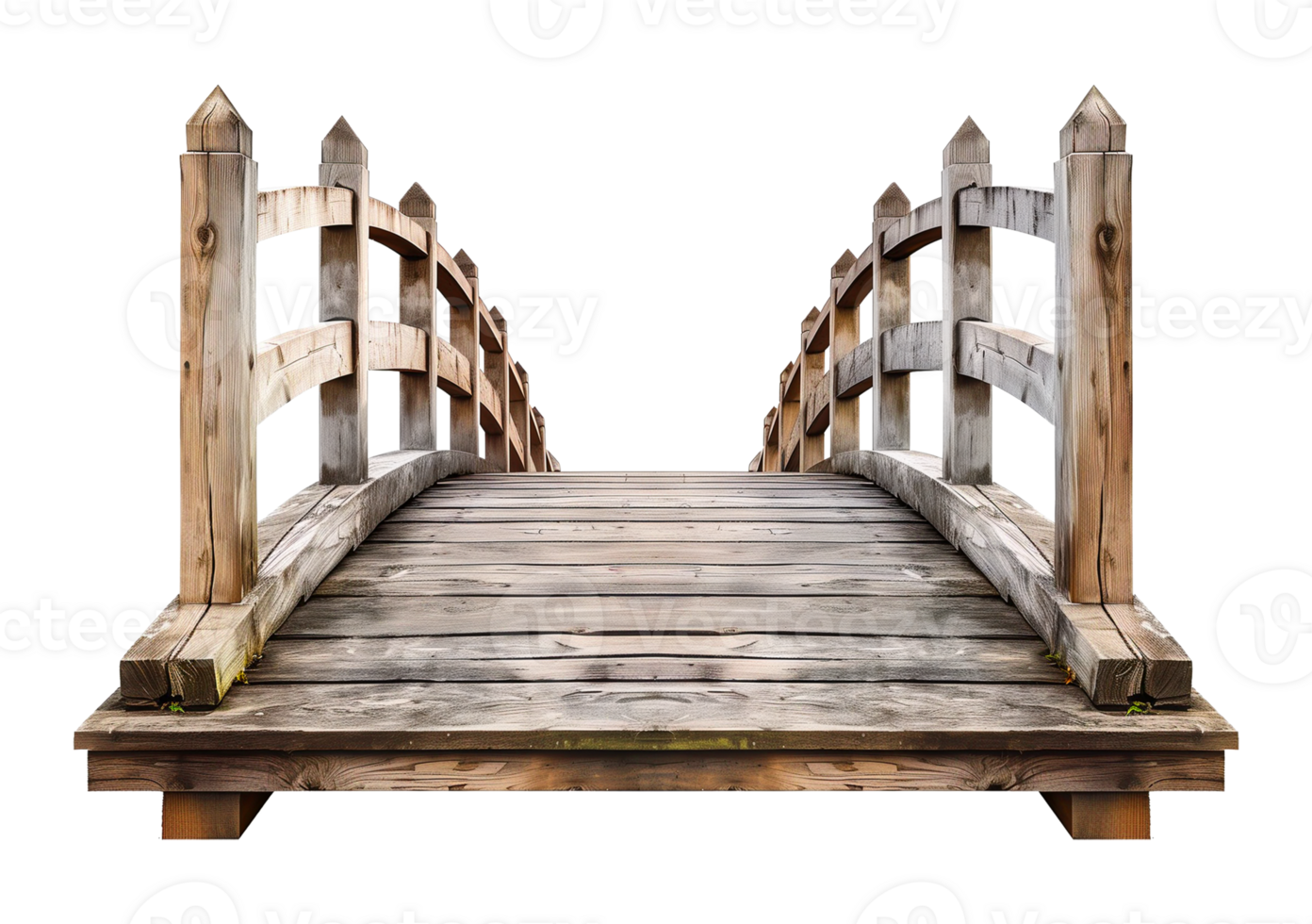 Wooden Bridge Front View Isolated on Transparent Background png