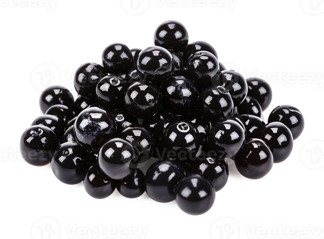 Sturgeon Black Caviar Fish Roe Isolated on Transparent Background png