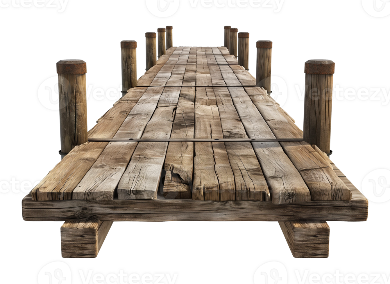 Wooden Pier Isolated on Transparent Background png