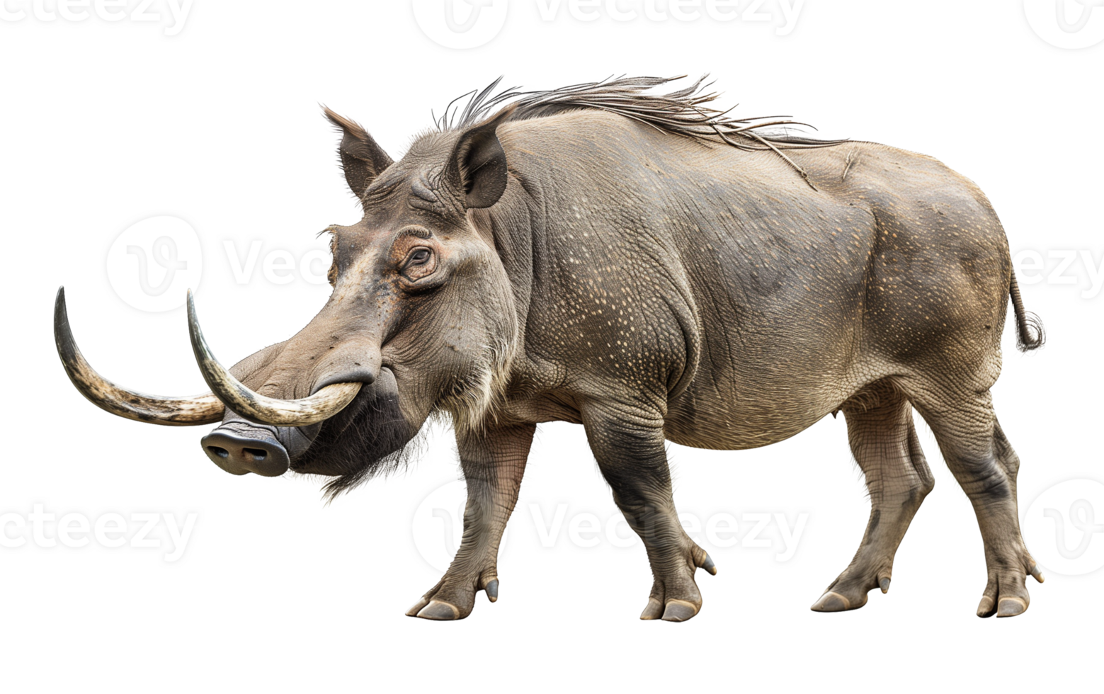 Warthog Side View Isolated on Transparent Background png