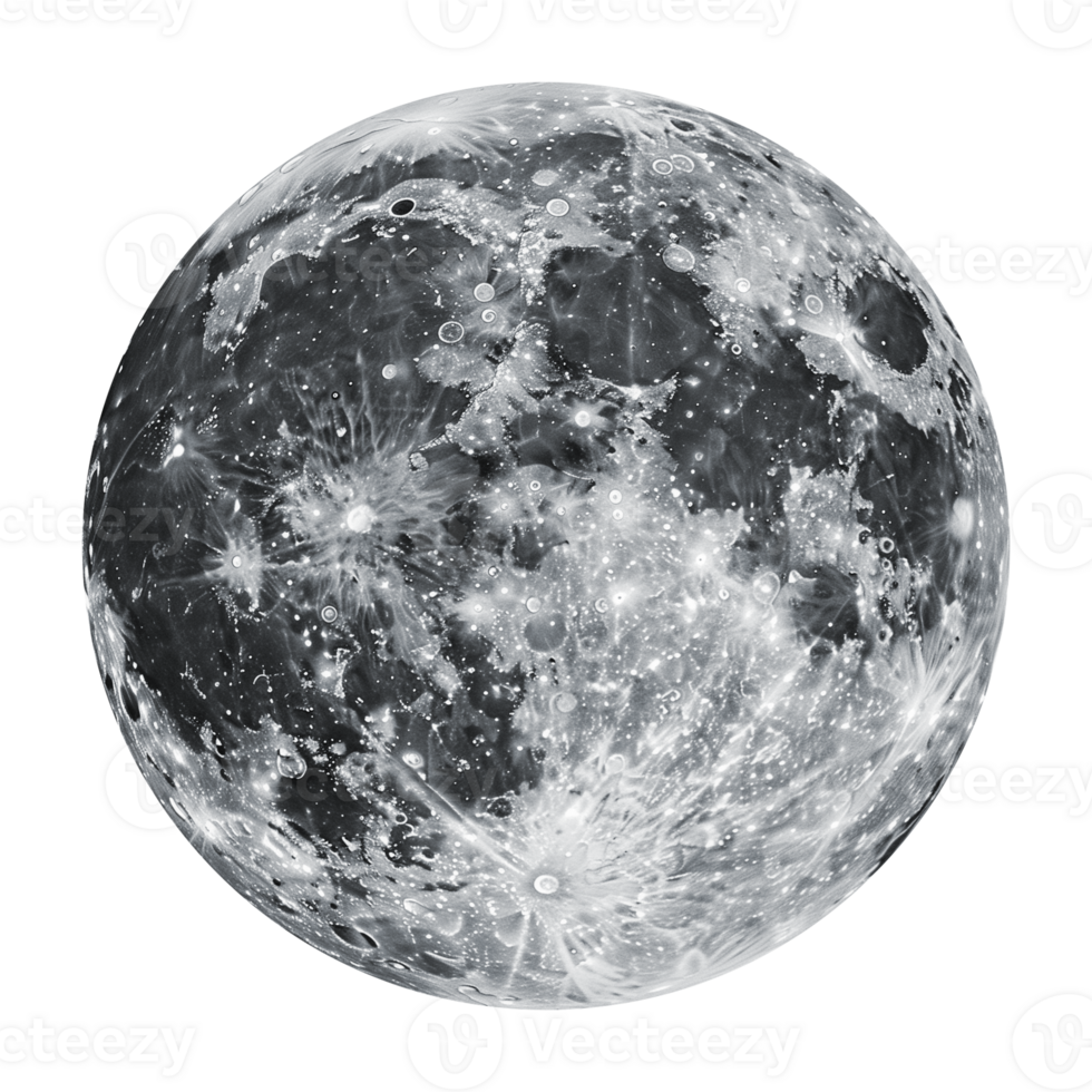 Full Moon Isolated on Transparent Background png
