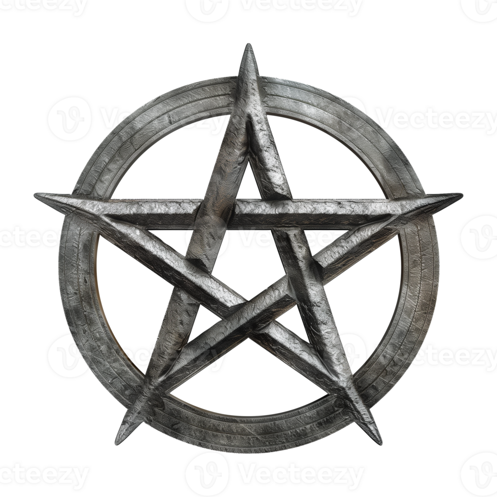 Pentagram Medallion Isolated on Transparent Background png