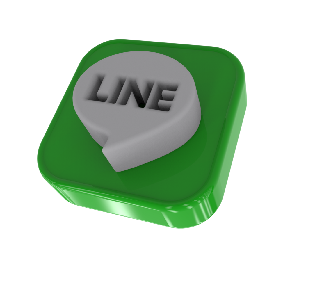 Line Socia Media 3D png