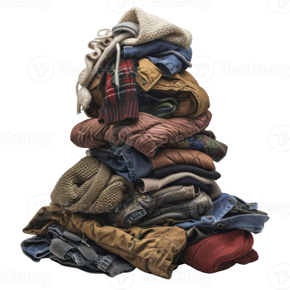 Stack of Winter Clothing Items png